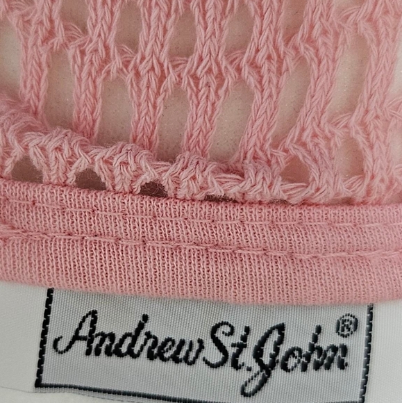 Vintage Andrew St. John | Crochet Short Sleeve Top Size Small - Picture 3 of 4
